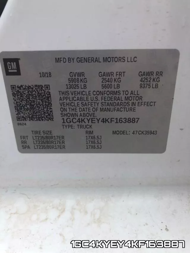 1GC4KYEY4KF163887 фото 2