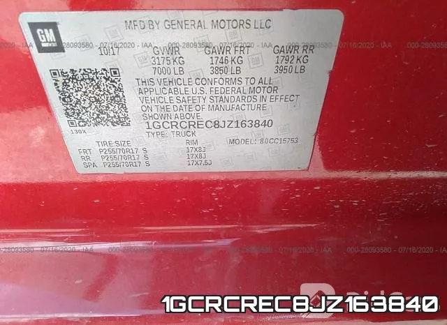 1GCRCREC8JZ163840 фото 10