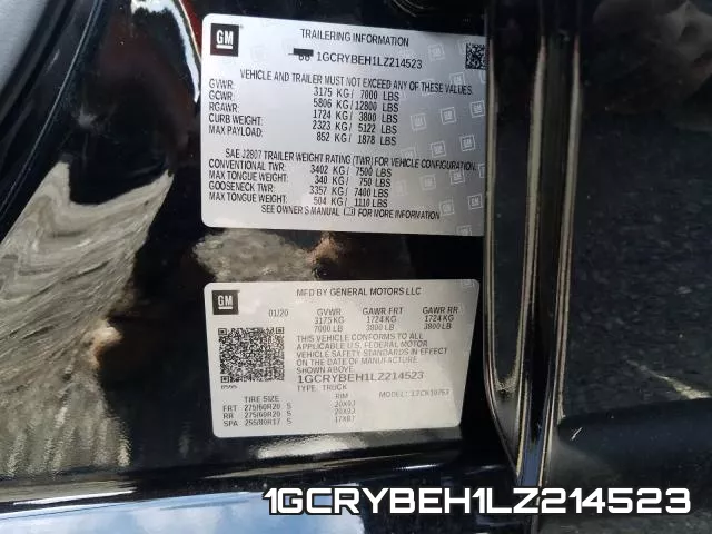 1GCRYBEH1LZ214523 фото 2