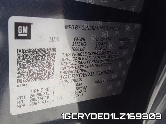 1GCRYDED1LZ169303 фото 2
