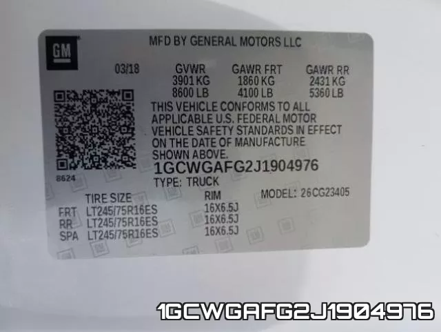 1GCWGAFG2J1904976 фото 2