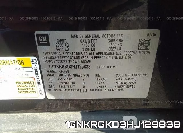 1GNKRGKD3HJ129838 фото 10