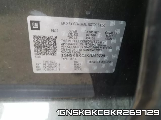1GNSKBKC8KR269729 фото 2