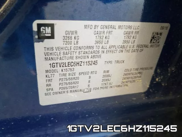 1GTV2LEC6HZ115245 фото 2