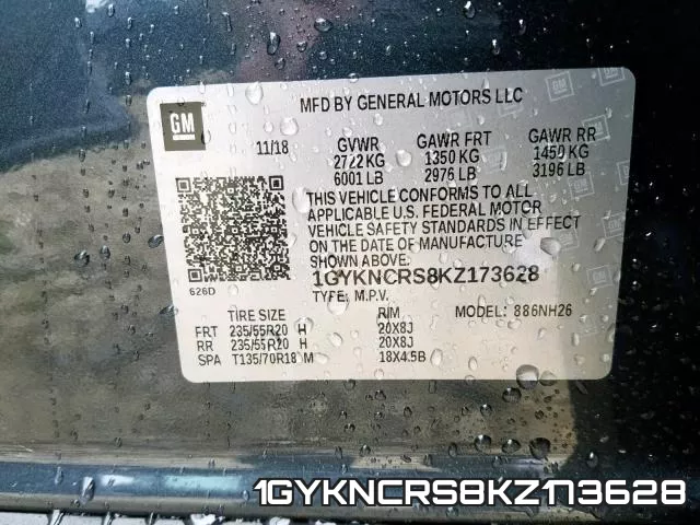 1GYKNCRS8KZ173628 фото 2