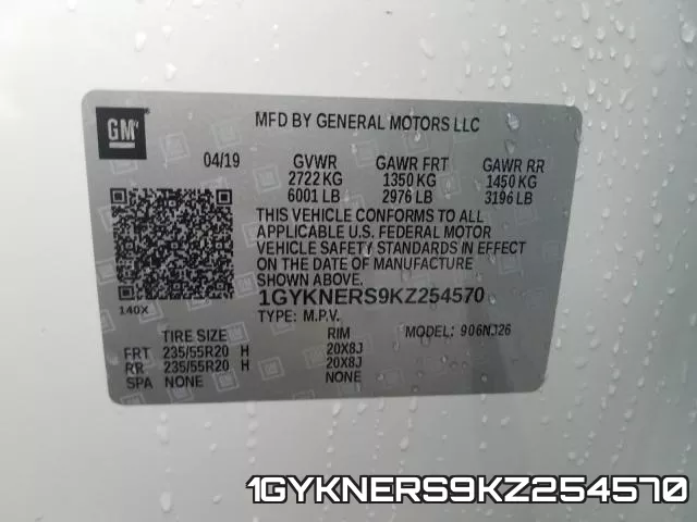 1GYKNERS9KZ254570 фото 2