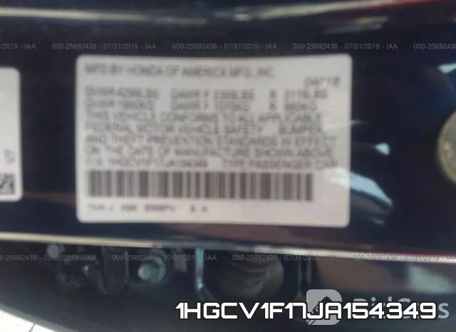 1HGCV1F17JA154349 фото 9