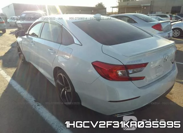 1HGCV2F31KA035995 фото 4