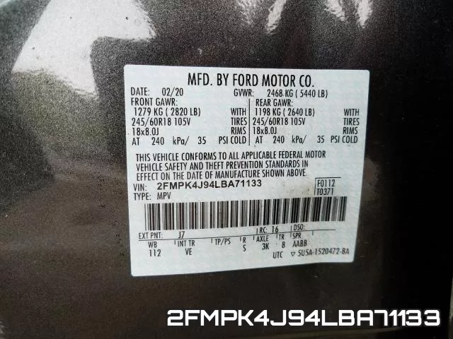 2FMPK4J94LBA71133 фото 2