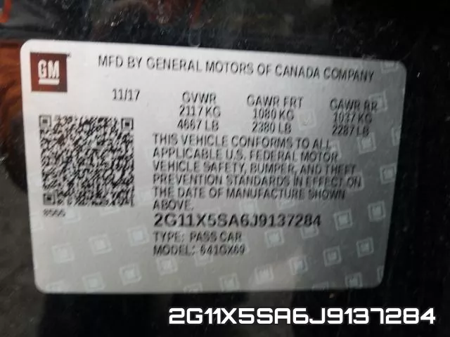 2G11X5SA6J9137284 фото 2