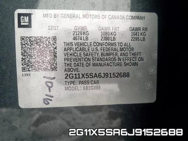 2G11X5SA6J9152688 фото 2
