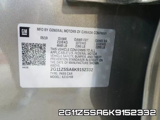 2G11Z5SA6K9152332 фото 2