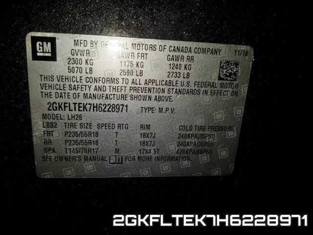 2GKFLTEK7H6228971 фото 2