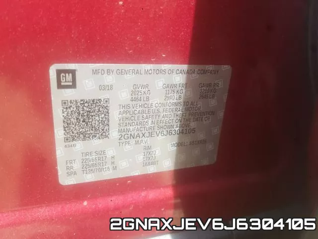 2GNAXJEV6J6304105 фото 2