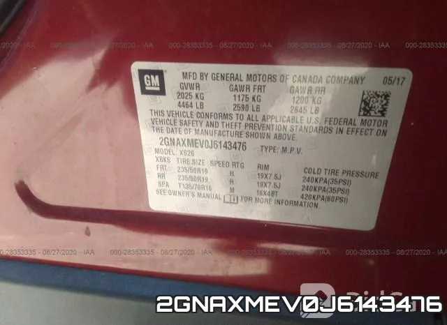 2GNAXMEV0J6143476 фото 10