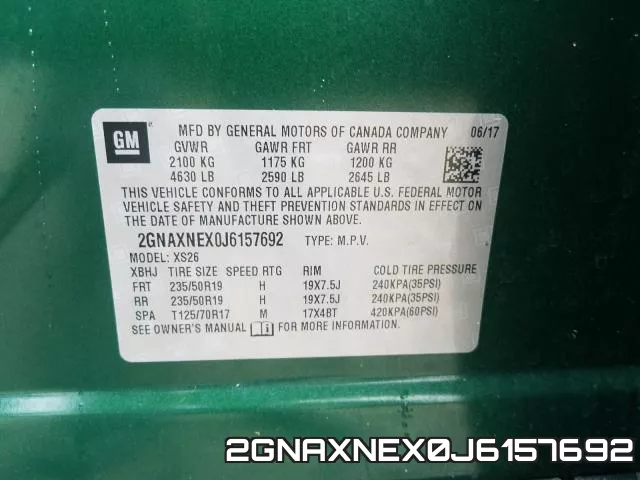 2GNAXNEX0J6157692 фото 2