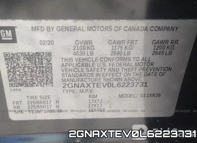 2GNAXTEV0L6223731 фото 10