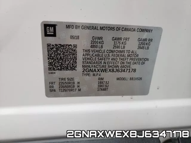 2GNAXWEX8J6347178 фото 2