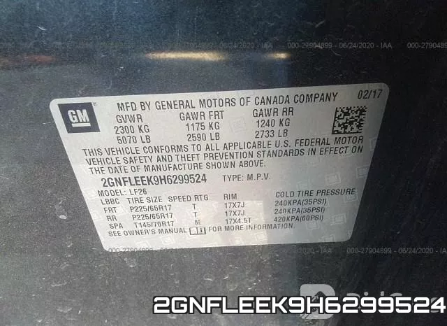 2GNFLEEK9H6299524 фото 10