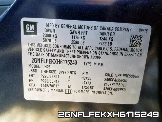 2GNFLFEKXH6175249 фото 2