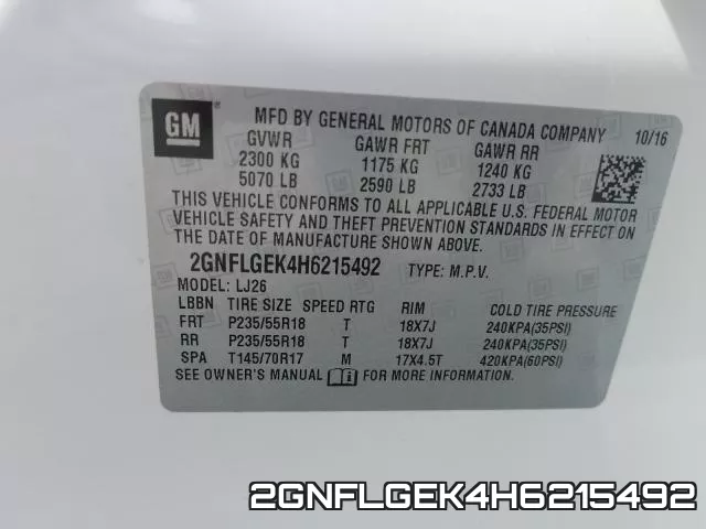 2GNFLGEK4H6215492 фото 2
