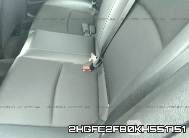 2HGFC2F80KH551751 фото 9
