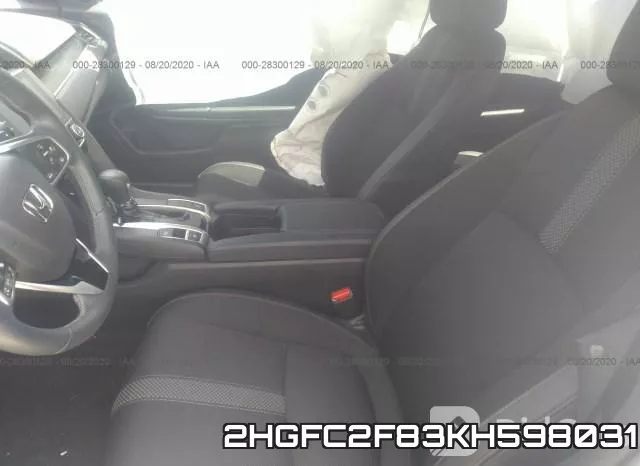 2HGFC2F83KH598031 фото 6
