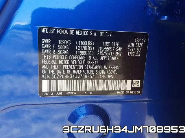 3CZRU6H34JM708953 фото 2