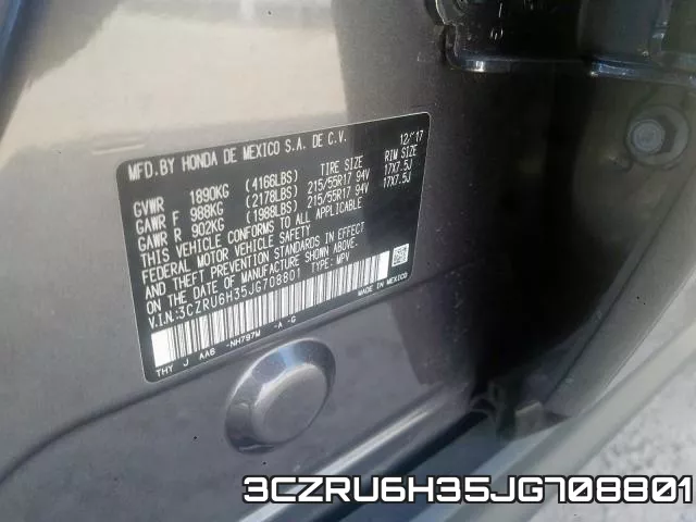 3CZRU6H35JG708801 фото 2