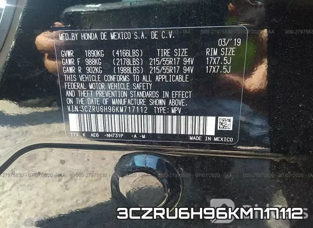 3CZRU6H96KM717112 фото 10