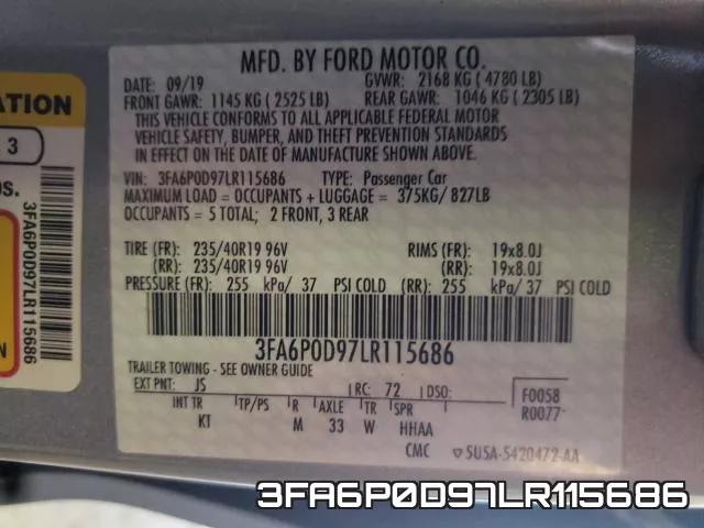 3FA6P0D97LR115686 фото 2