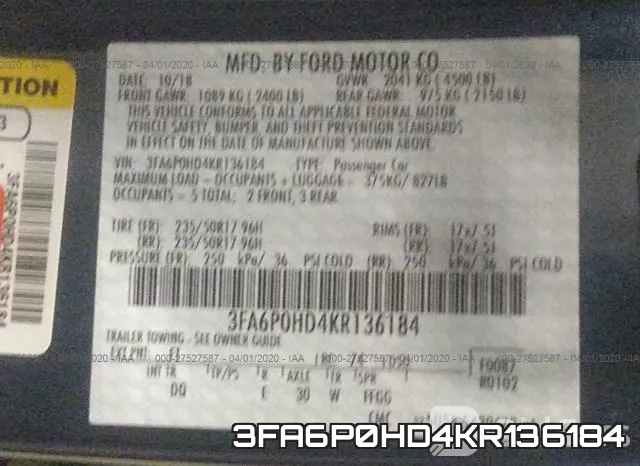 3FA6P0HD4KR136184 фото 10
