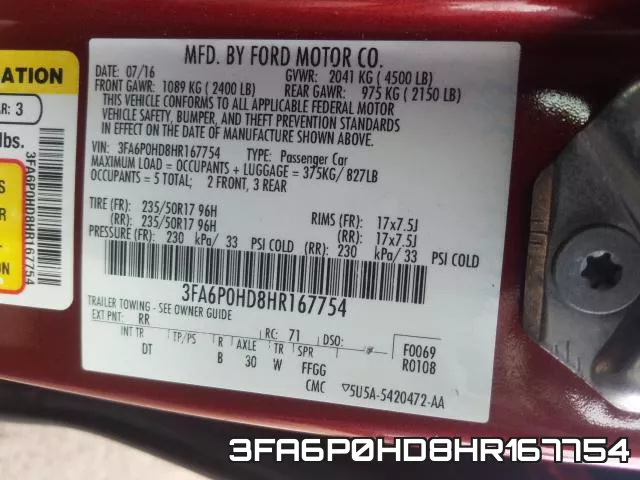 3FA6P0HD8HR167754 фото 2