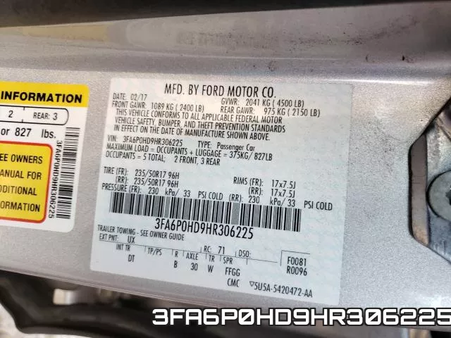 3FA6P0HD9HR306225 фото 2