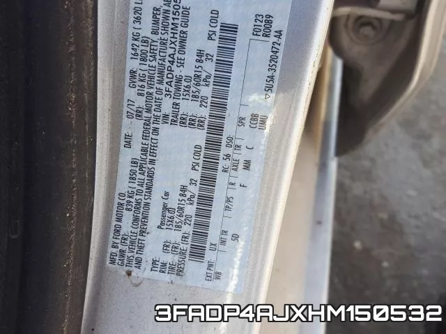 3FADP4AJXHM150532 фото 2