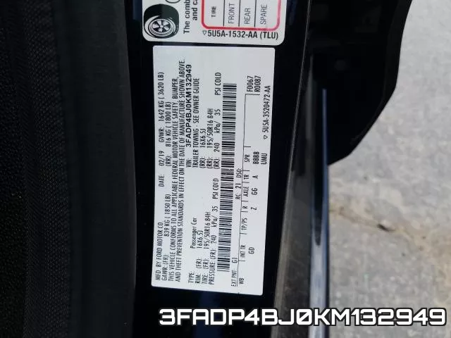 3FADP4BJ0KM132949 фото 2