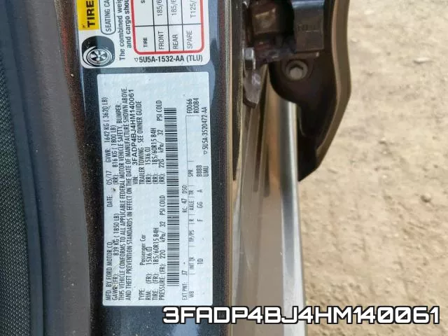 3FADP4BJ4HM140061 фото 2
