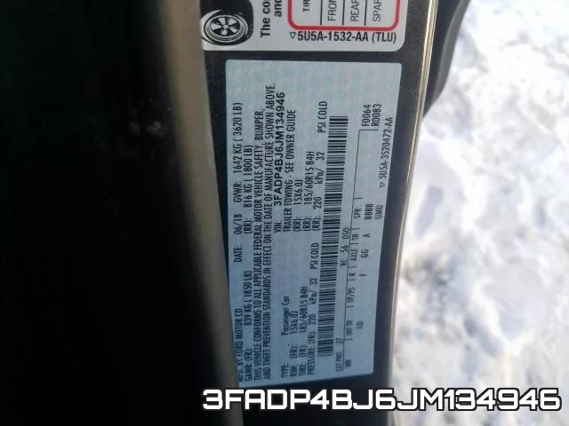 3FADP4BJ6JM134946 фото 2