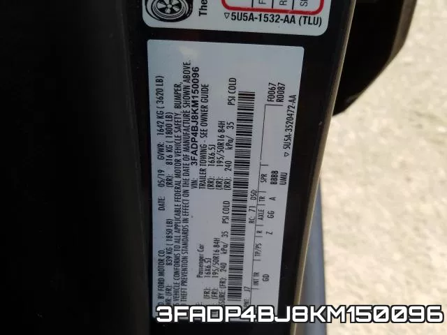 3FADP4BJ8KM150096 фото 2
