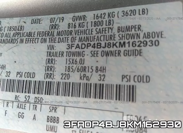 3FADP4BJ8KM162930 фото 10