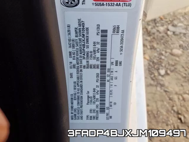 3FADP4BJXJM109497 фото 2