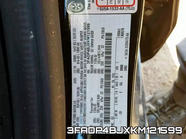 3FADP4BJXKM121599 фото 2