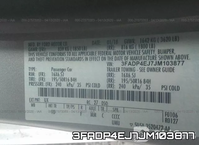 3FADP4EJ7JM103877 фото 10