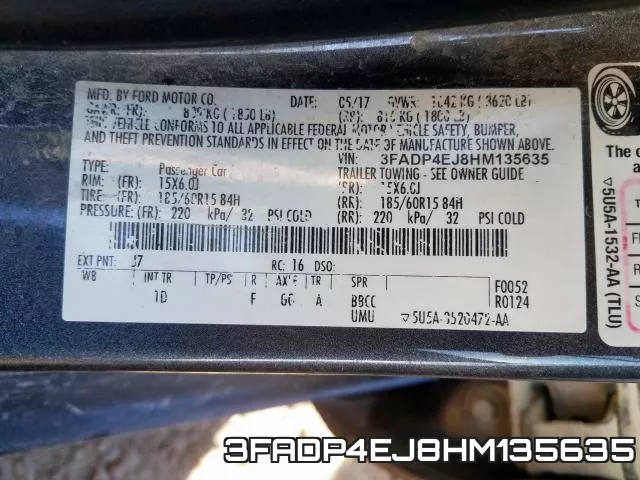 3FADP4EJ8HM135635 фото 2