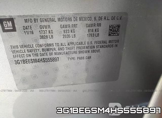 3G1BE6SM4HS555897 фото 10