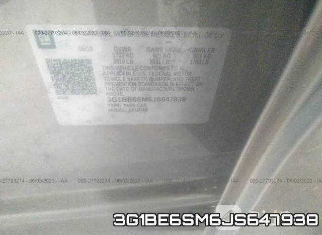 3G1BE6SM6JS647938 фото 10