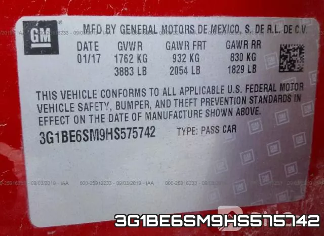 3G1BE6SM9HS575742 фото 10
