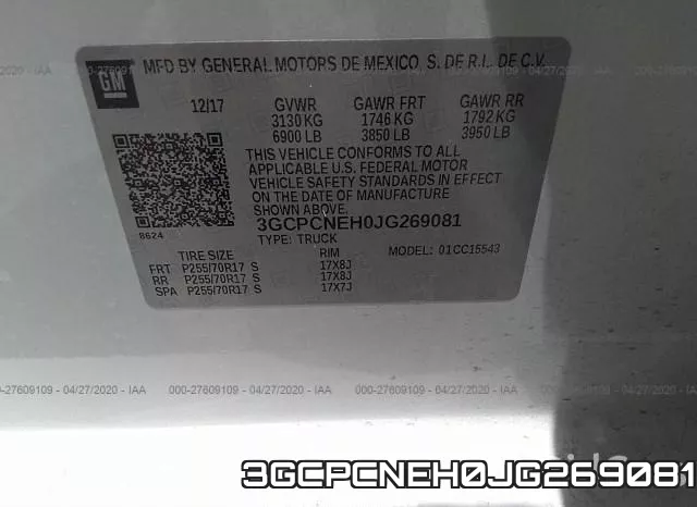 3GCPCNEH0JG269081 фото 10