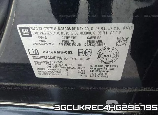 3GCUKREC4HG296795 фото 10