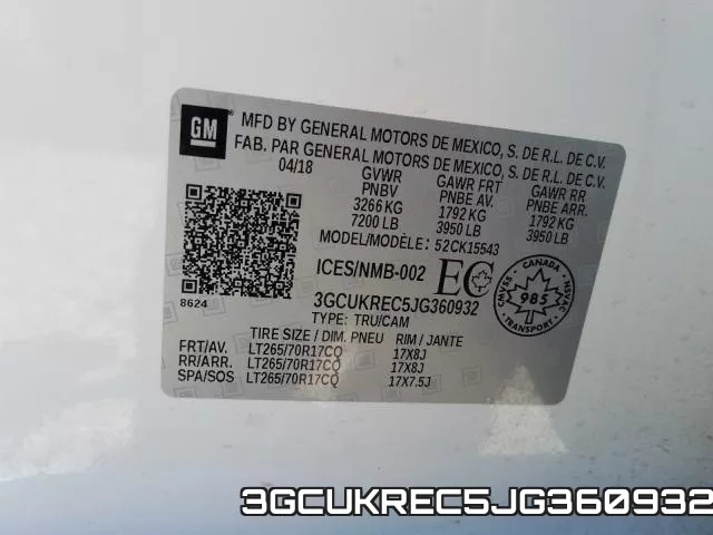 3GCUKREC5JG360932 фото 2